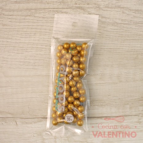Drops Maxi Perlas Doradas- 35Grs