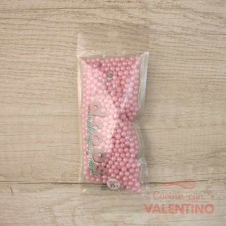 Drops Pastelar Perlas Medianas Rosa Claro - 35Grs