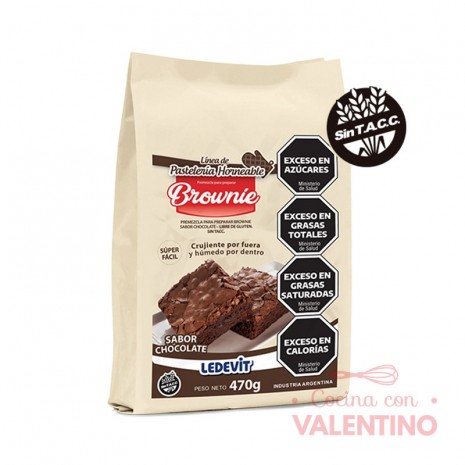 Mix Brownie Chocolate Ledevit x 470 g