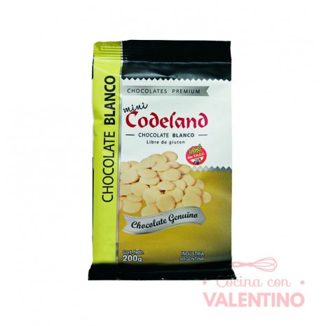 Chocolate Cobertura Codeland Blanco - 200 Grs