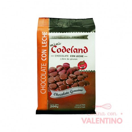 Chocolate Cobertura Leche Codeland - 200Grs