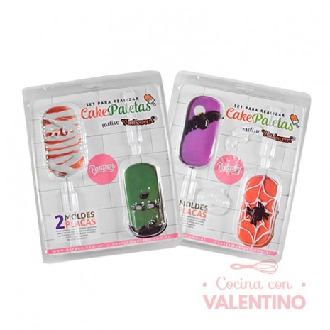 Set Placa Parpen Cake Paletas Halloween