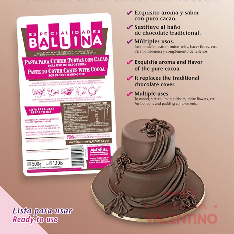 Pasta Para Modelar Ballina - 500Grs