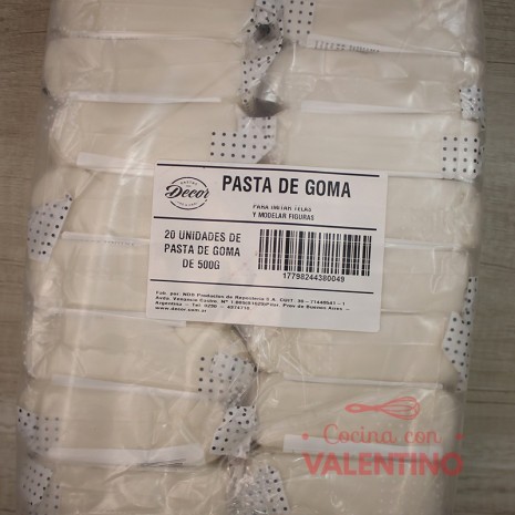 Pasta de Goma Blanca - 500 Grs - Pack 20 Un