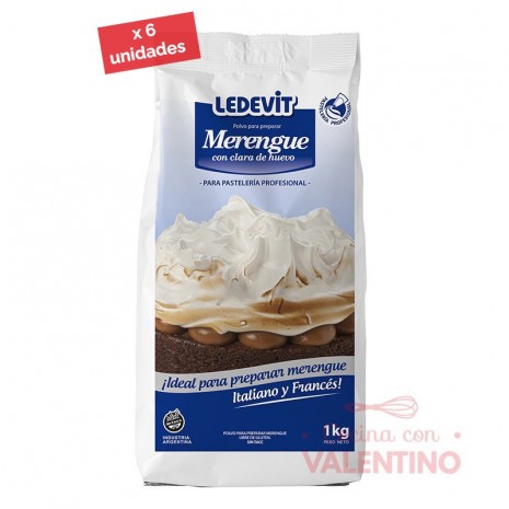 Merengue Listo Ledevit - 1 Kg - Pack 6 Un.