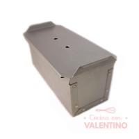 Molde Pan Lactal Acero Aluminizado 24x10x10cm Con Tapa Molde Pan Lactal Acero Aluminizado 24x10x10cm Con Tapa