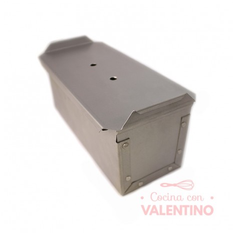 Molde Pan Lactal Acero Aluminizado 24x10x10cm Con Tapa Molde Pan Lactal Acero Aluminizado 24x10x10cm Con Tapa