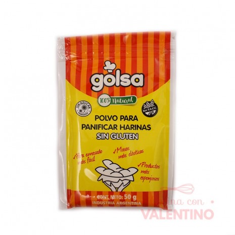 Polvo p/ Panificar Harinas s/ Gluten Golosa - 50Grs