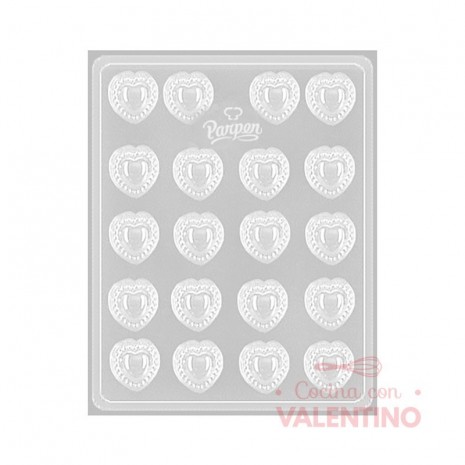 Placa Corazones Chatos x20 Parpen P287