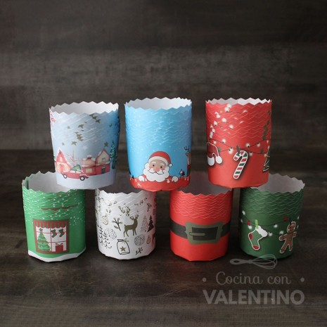 Molde Pan Dulce Papel Navidad 100Grs - 1 Unidad