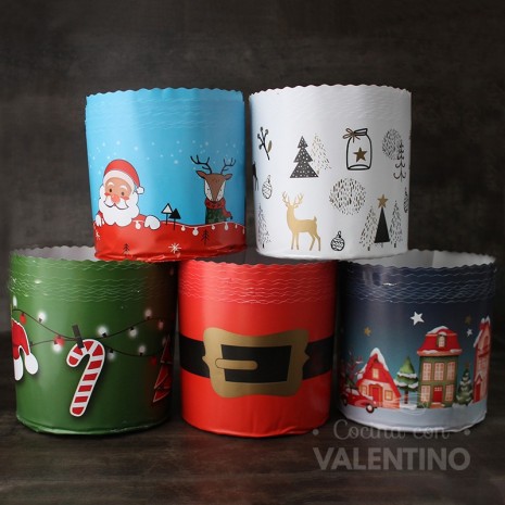 Molde Pan Dulce Papel Navidad 1 Kg - 1 Un