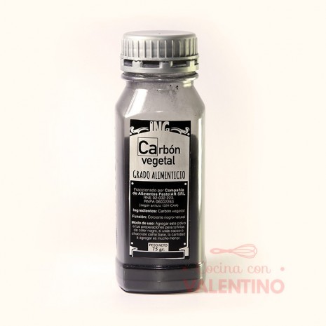 Carbon Vegetal / Funcion Colorante Negro - 75grs