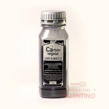 Carbon Vegetal / Funcion Colorante Negro - 75 Grs