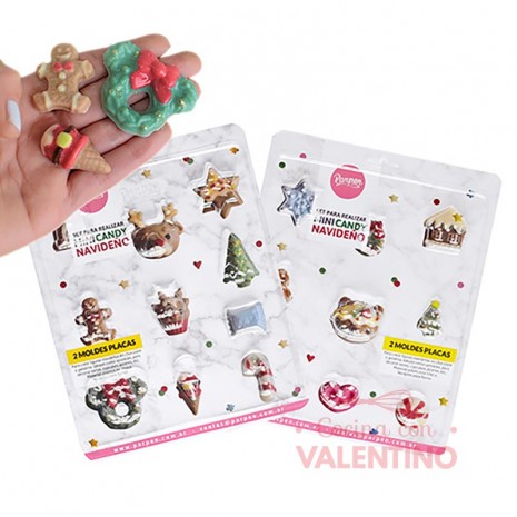 Placa Mini Candy Navideño