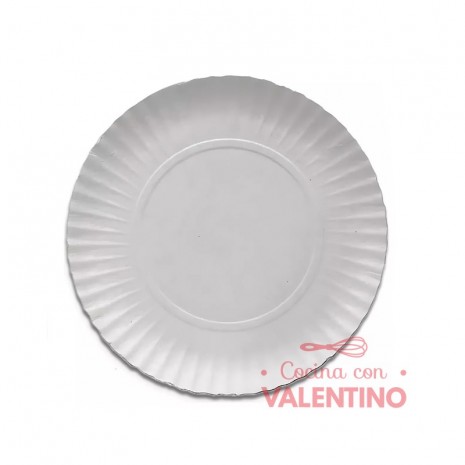 Plato Bandeja Carton Gris N°14 26 Cm - 1 Un