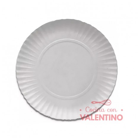 Plato Bandeja Carton Gris N°15 31 Cm - 1 Un