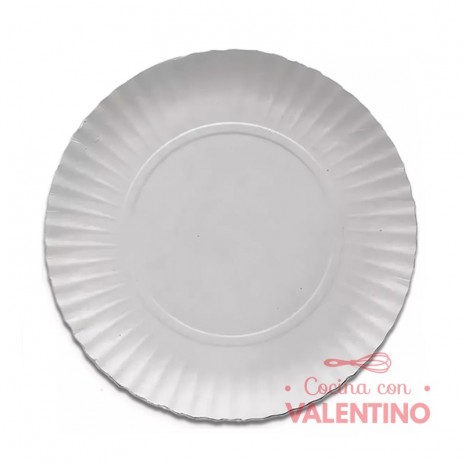 Plato Bandeja Carton Gris N°16 33 Cm - 1 Un