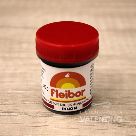 Colorante Pasta Fleibor Rojo M - 15 Grs