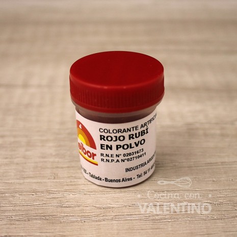 Colorante en Polvo Fleibor Rojo Rubi - 5 Grs