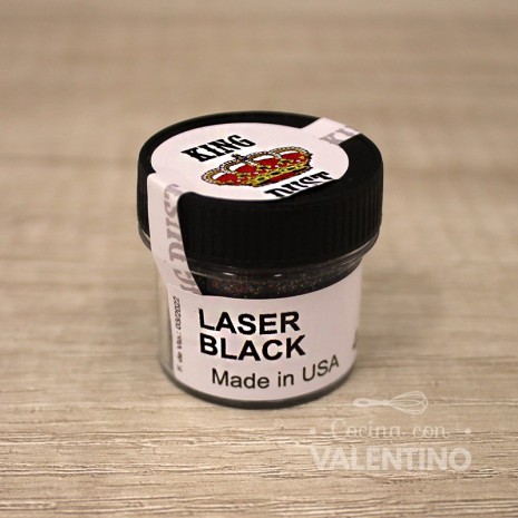 Glitter Laser King Dust Black - 4Grs