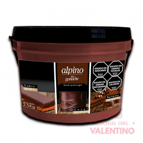 Ganache Alpino Semiamargo - 2.5 Kg