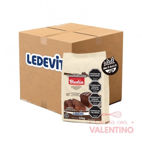 Mix Budin de chocolate Ledevit - 500Grs - Pack 12 Un.