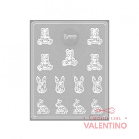 Placa Parpen Pascuas - Ositos y Conejos P133