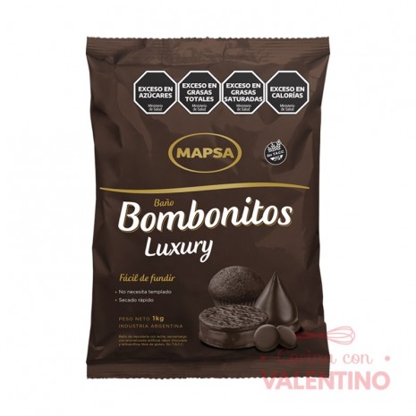 Baño Reposteria Mapsa Bombonito Luxury Botones Semiamargo 1Kg