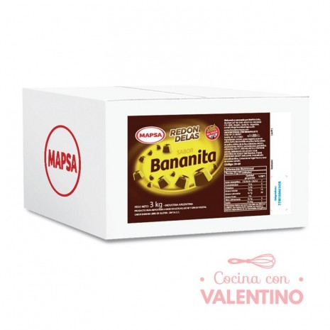 Bombon Redondelas Mapsa Bananita - 3Kg