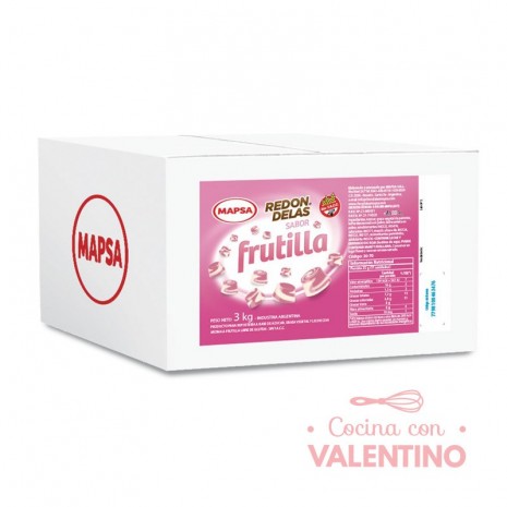 Bombon Redondelas Mapsa Frutilla - 3 Kg
