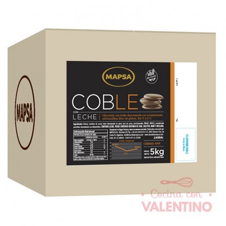 Chocolate Cobertura Mapsa COBLE Leche - 500 Grs - Pack 6 Un
