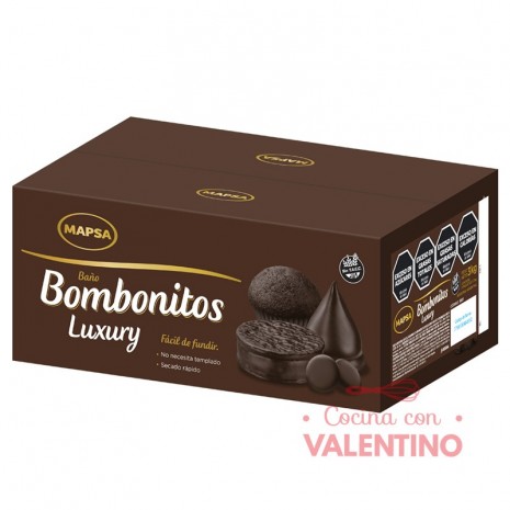 Baño Reposteria Mapsa Bombonito Luxury Semiamargo - 1Kg - Pack 3 Un.