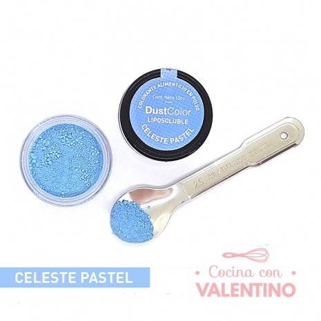 Colorante Polvo Dust Color Liposoluble Celeste Pastel - 8 Grs
