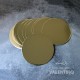 Disco Carton Alprin Dorado 20 Cm - 10 Un