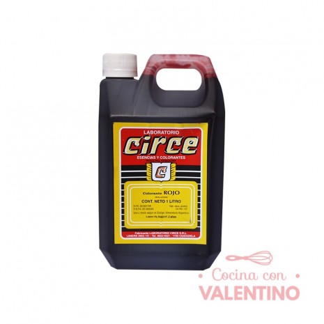 Colorante Liquido Circe Rojo - 1Lt