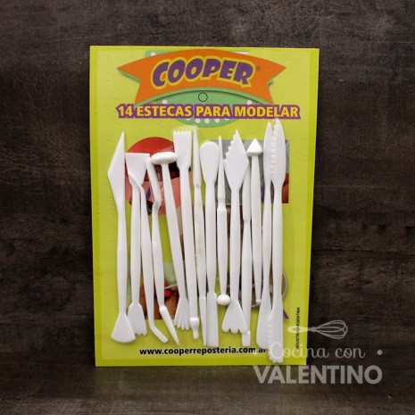 Esteca Artesanales Cooper Plastico Nº2 Blanca 14un