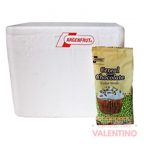 Micro Cereal con Chocolate Verde - 200Gr - Pack 25 Un.