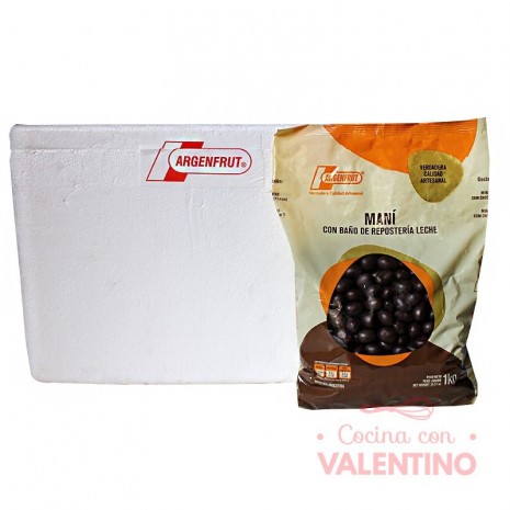 Mani con Baño de Resposteria Leche - 1Kg - Pack 6 Un.