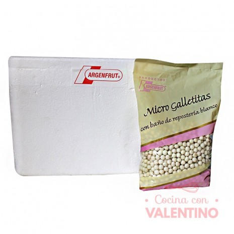 Micro Galletitas con Baño Rep. Blanco - 1Kg - Pack 5 Un.