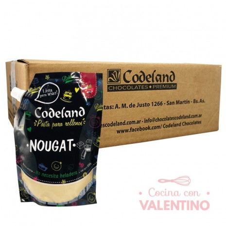 Pasta Relleno Nougat Codeland - 500Grs - Pack 8 Un.