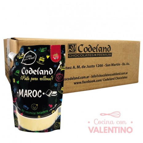 Pasta Relleno Codeland Marroc - 500Grs - Pack 8 Un.