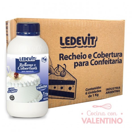 Rell. y Cob. Vainilla 1Kg - Caja 6u