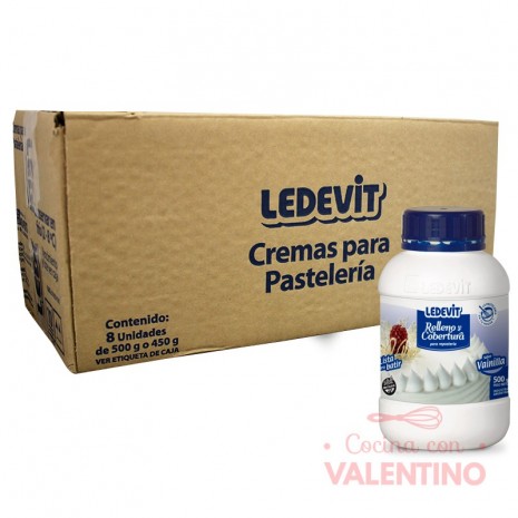 Rell. y Cob. Vainilla 500Grs - Caja 8u