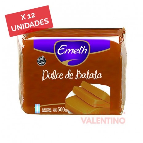 Dulce Batata Emeth - 500 Grs - Pack 12 Un.