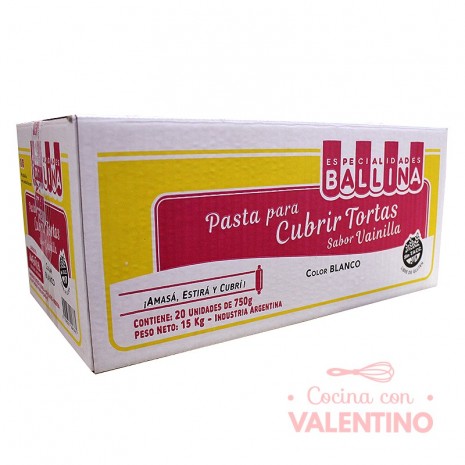 Pasta Cubretorta Vainilla Ballina 750Grs - Caja 20u