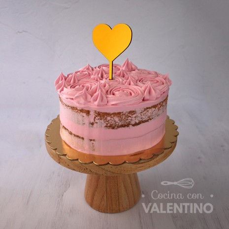 Mini Topper Corazon Arc En Ciel - 2 Un.