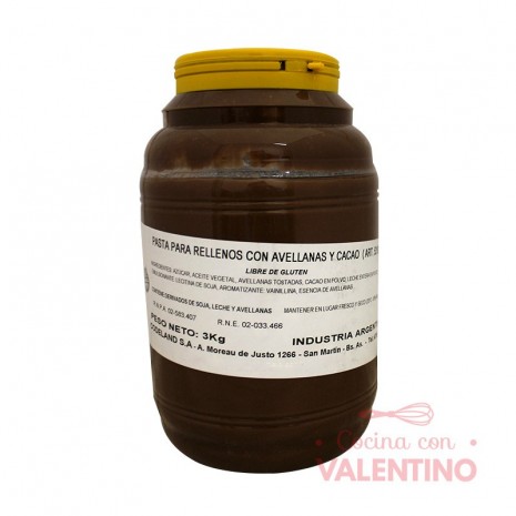 Pasta Relleno Avellana y Cacao Codeland - 3Kg