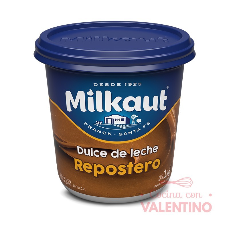 Dulce de Leche Repostero Milkaut - 1 Kg. - Valentino - Mercado pastelero