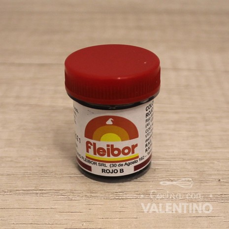 Colorante en Pasta Fleibor Rojo Bordo - 15Grs