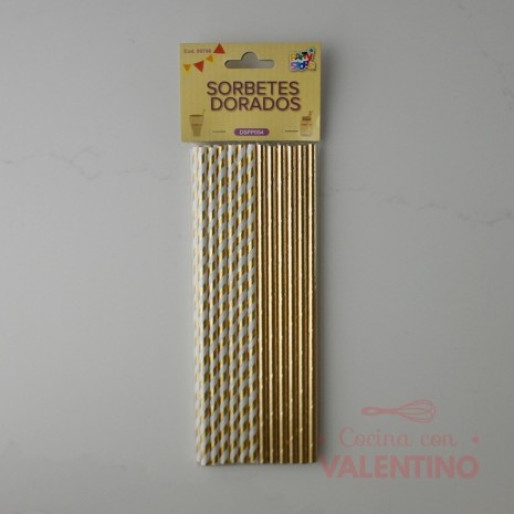 Sorbete De Polipapel Dorado x 24 Unidades